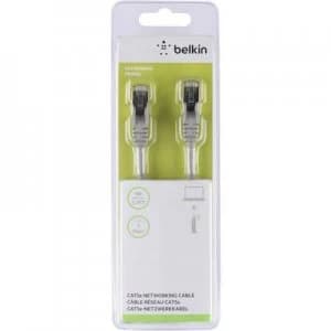 Image of Belkin RJ45 Network cable, patch cable CAT 5e S/FTP 1m Grey incl. detent