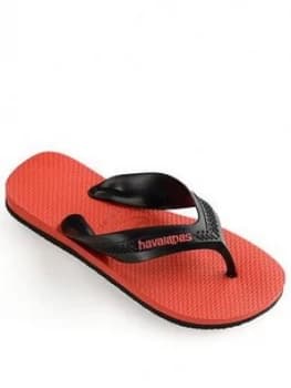 Image of Havaianas Max Flip Flops - Red, Size 8-9 Younger