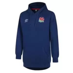 Image of Umbro England Rugby Hoodie Womens - Blue