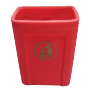Image of Titus mounted litter bin with lid