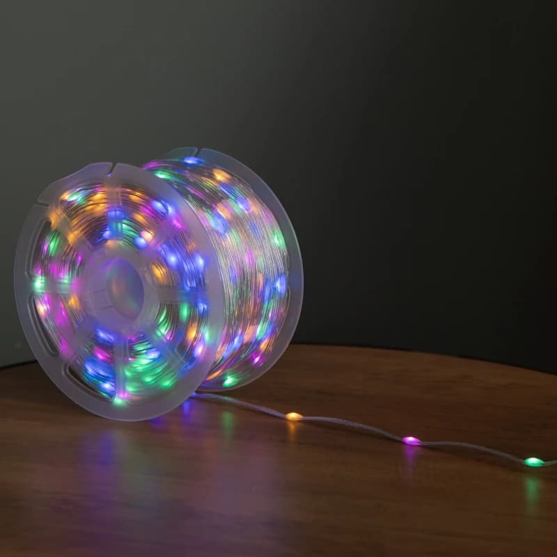 Image of 37.5m Light up Christmas Two Tone String Lights with 500 Warm White & Multi-Coloured LEDs