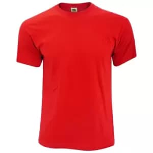 Image of Fruit Of The Loom Mens Screen Stars Original Full Cut Short Sleeve T-Shirt (XL) (Red)