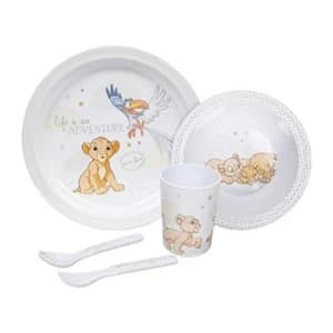 Image of Disney Magical Beginnings 5pc Melamine Crockery Set - Simba