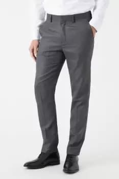 Image of Mens Slim Fit Charcoal Wide Self Stripe Suit Trousers