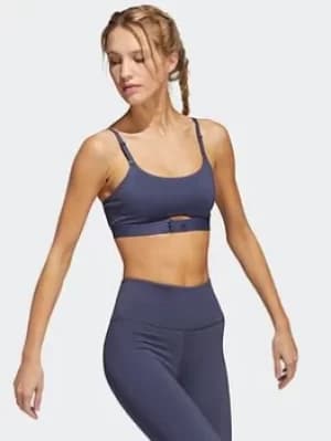 Image of adidas Aeroimpact Luxe Training Light-support Bra, Blue, Size 2Xs, Women