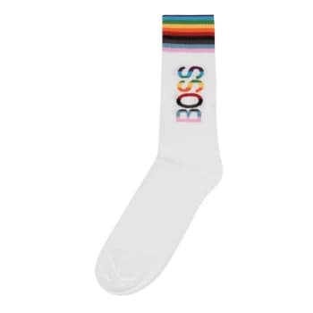 Image of Hugo Boss Pride Crew Socks White