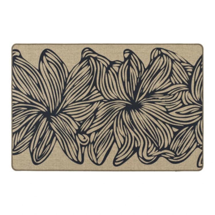 Image of Jvl Elegance Doormat, Flowers - 50X75Cm