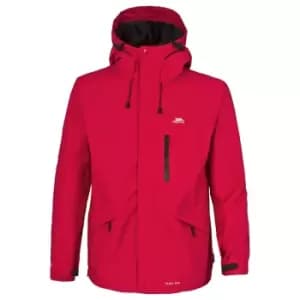 Image of Trespass Mens Corvo Hooded Full Zip Waterproof Jacket/Coat (XS) (Red)