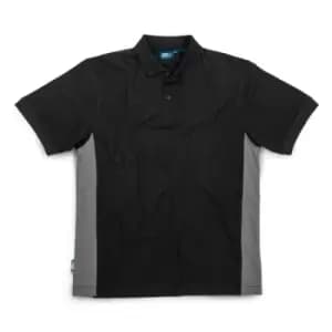 Image of Tough Grit 2-Tone Polo Black / Charcoal - S