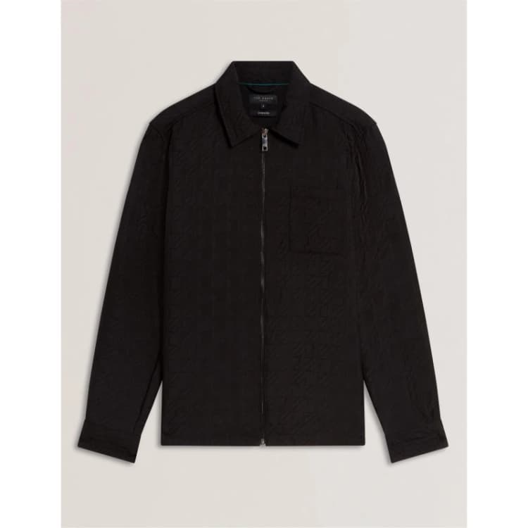 Image of Ted Baker Mens Quilt Overshirt Black male S (2)