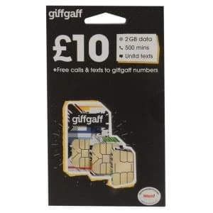 Image of GiffGaff Gaff SIM Card