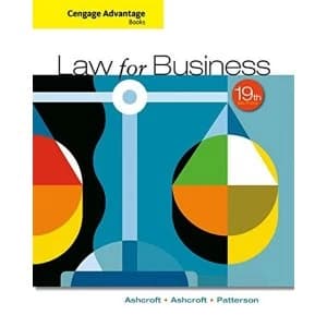 Image of Cengage Advantage Books: Law for Business by John D. Ashcroft, Katherine Ashcroft, Martha Patterson (Paperback, 2015)