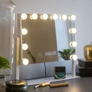 Image of Vivien Hollywood Mirror with 12 LED and Bluetooth