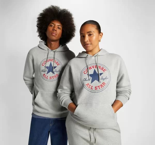 Image of Converse Go-To All Star Patch Standard-Fit Fleece Pullover Hoodie