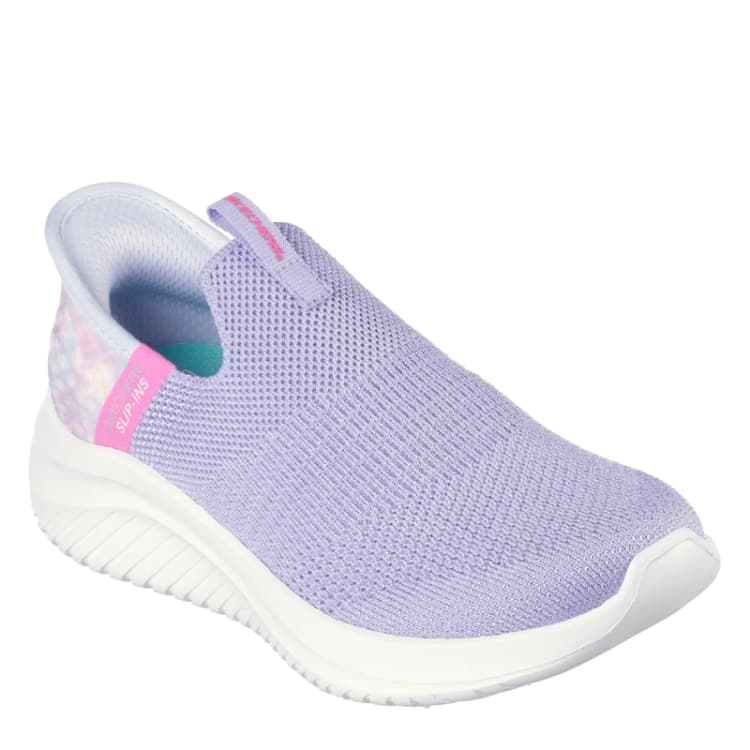 Image of Skechers Stretch Fit Printed Heel Slip On W Runners Unisex Kids Lav/Multi unisex 3 (36)