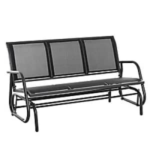 Image of Outsunny Rocking Chair 84B-531 Steel, Texteline Black