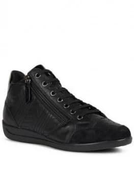 Image of Geox D Myria B Side Zip Trainer - Black
