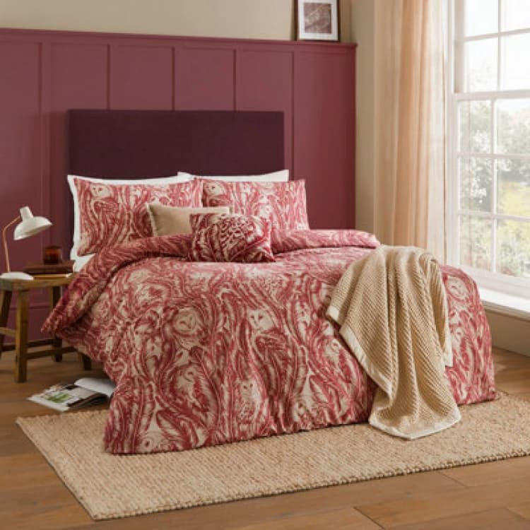 Image of Albus Heritage Duvet Cover Set Redwood, Redwood / Super King