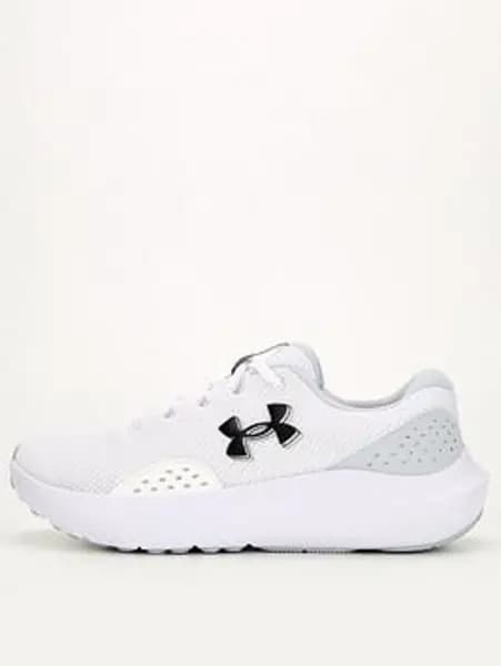 Image of Under Armour Mens Running Charged Surge 4 Trainers - White Size 9, Men