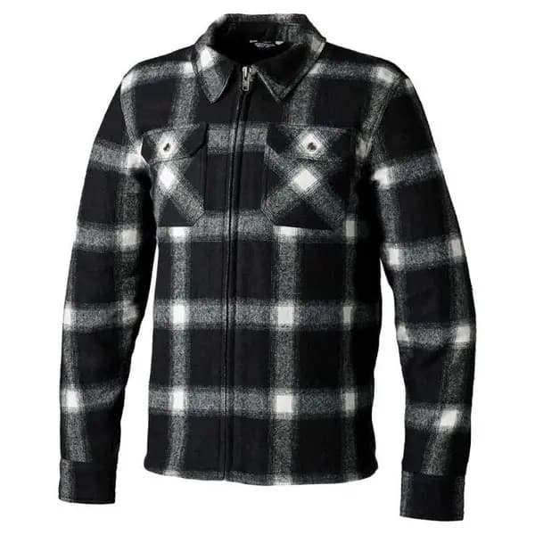 Image of RST Brushed CETextile Shirt Men Black White Check Size 38