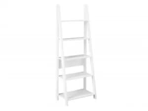 Image of LPD Tiva White 5 Tier Ladder Bookcase Flat Packed