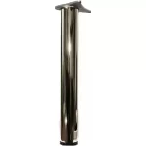 Image of GTV - Adjustable Breakfast Bar Worktop Support Table Leg 870mm - Colour Chrome - Pack of 3