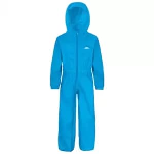 Image of Trespass Childrens/Kids Button Rain Suit (3-4 Years) (Blue)