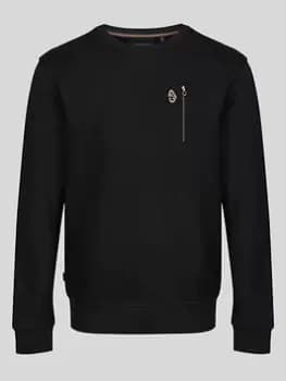 Image of Luke 1977 Paris Crew Sweat - Black, Size 2XL, Men