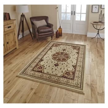 Image of Heritage 4400 Cream Red 120cm x 170cm Rectangle - Ivory and Red and Cream