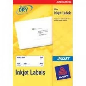 Image of Avery Inkjet Labels 18/sht 63.5x46.6mm