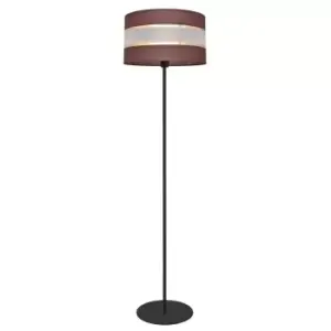 Image of Helen Floor Lamp With Shade Brown, Gold, Black 35cm