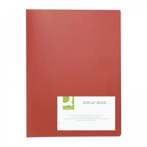 Image of Q Connect Display Book 20pocket Red