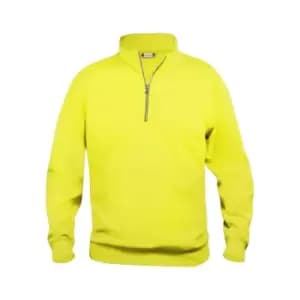 Image of Clique Unisex Adult Basic Half Zip Sweatshirt (XS) (Visibility Yellow)