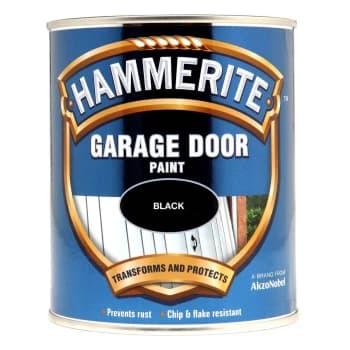 Image of Hammerite Black - Gloss Garage Door Paint - 750ml