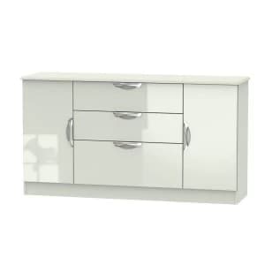 Image of Indices 3-Drawer, 2-Door Wide TV Unit - Beige
