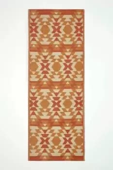 Image of Anya Aztec Orange Outdoor Rug Runner