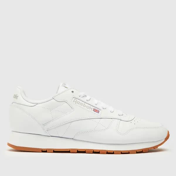 Image of Reebok Cloud White / Pure Grey / Rubber Gum Classic Leather Shoes White Female 8 205794UK