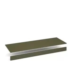 Image of Flux top and plinth finishing panels for quadruple locker units 1600mm wide - olive green