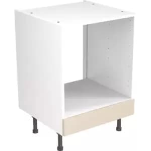 Image of Kitchen Kit Flatpack Slab Kitchen Cabinet Base Oven Unit Ultra Matt 600mm in Cashmere MFC