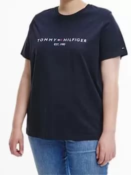 Image of Tommy Hilfiger Curve Regular Fit T-Shirt - Navy
