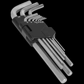 Image of Sealey 9 Piece Long Hexagon Allen Key Set Metric