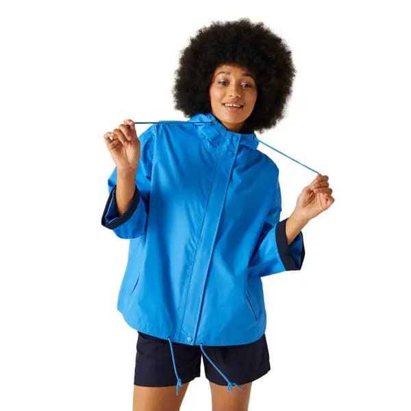 Image of Regatta Womens Sarika Full Zip Hooded Waterproof Coat 10 - Bust 34' (86cm) Sonic Blue RWW432-RAD-10