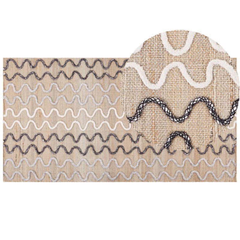 Image of Beliani Rug Sogut Beige 80 X 150 Cm Jute