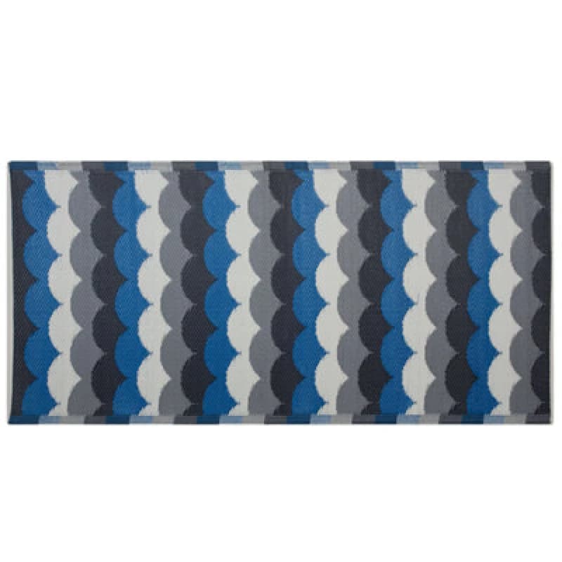 Image of Beliani Outdoor Rug Bellary Blue 90 X 180 Cm