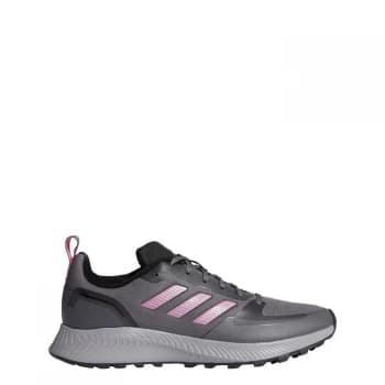 Image of adidas Run Falcon 2.0 TR Shoes Womens - Grey Five / Cherry Metallic /