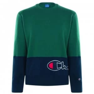 Image of Champion Cut and Sew Sweatshirt - EVG/NVB