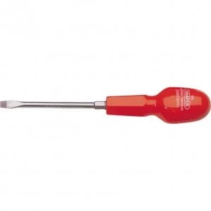 Image of Draper Cabinet Pattern Flared Slotted Screwdriver 6mm 100mm