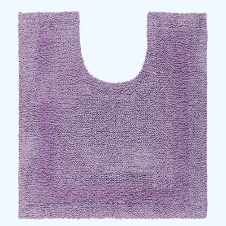 Image of Homescapes Luxury Reversible Cotton Pedestal Mat - Lilac