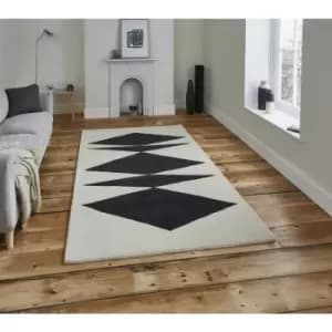Image of Inaluxe IX07 120cm x 170cm Rectangle - Black and Ivory