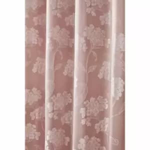 Image of Emma Barclay Blossom Eyelet Curtain 46 X 54 Blush Pink (pair)